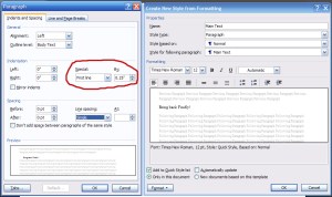 Style For Main Paragraphs