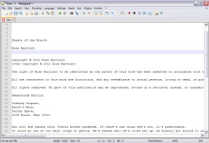 Notepad++ with rough text