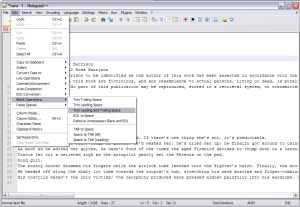 Trimming Blank Space